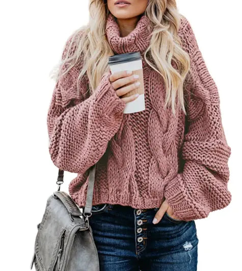 Clemence Luce - Women's Sweater with High Neck Style and Warmth