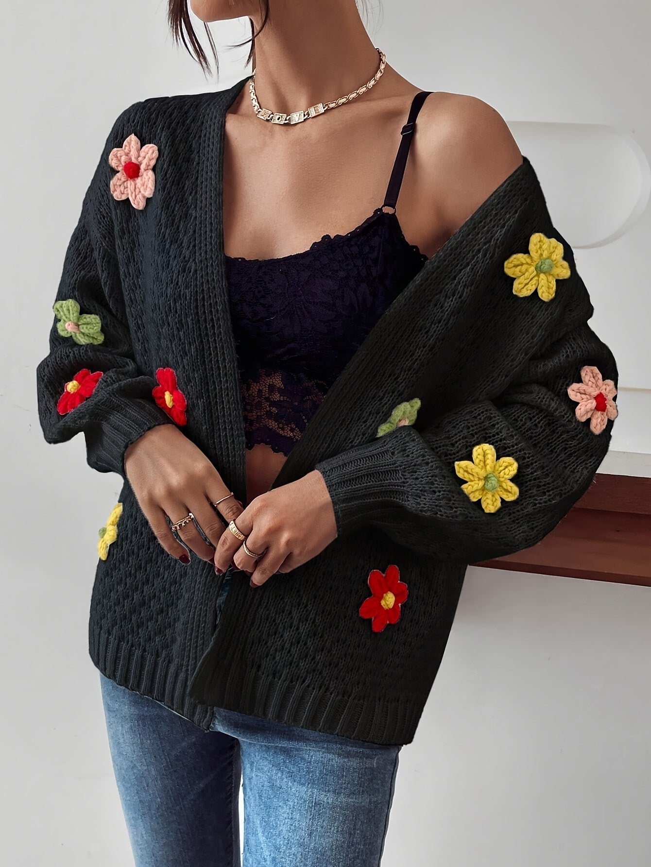 Risette™ - Floral Knitted Cardigan