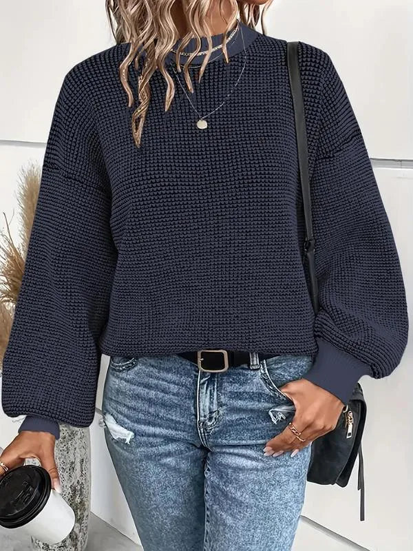 Bijou™ - Women's Lantern Sleeve Knitted Sweater