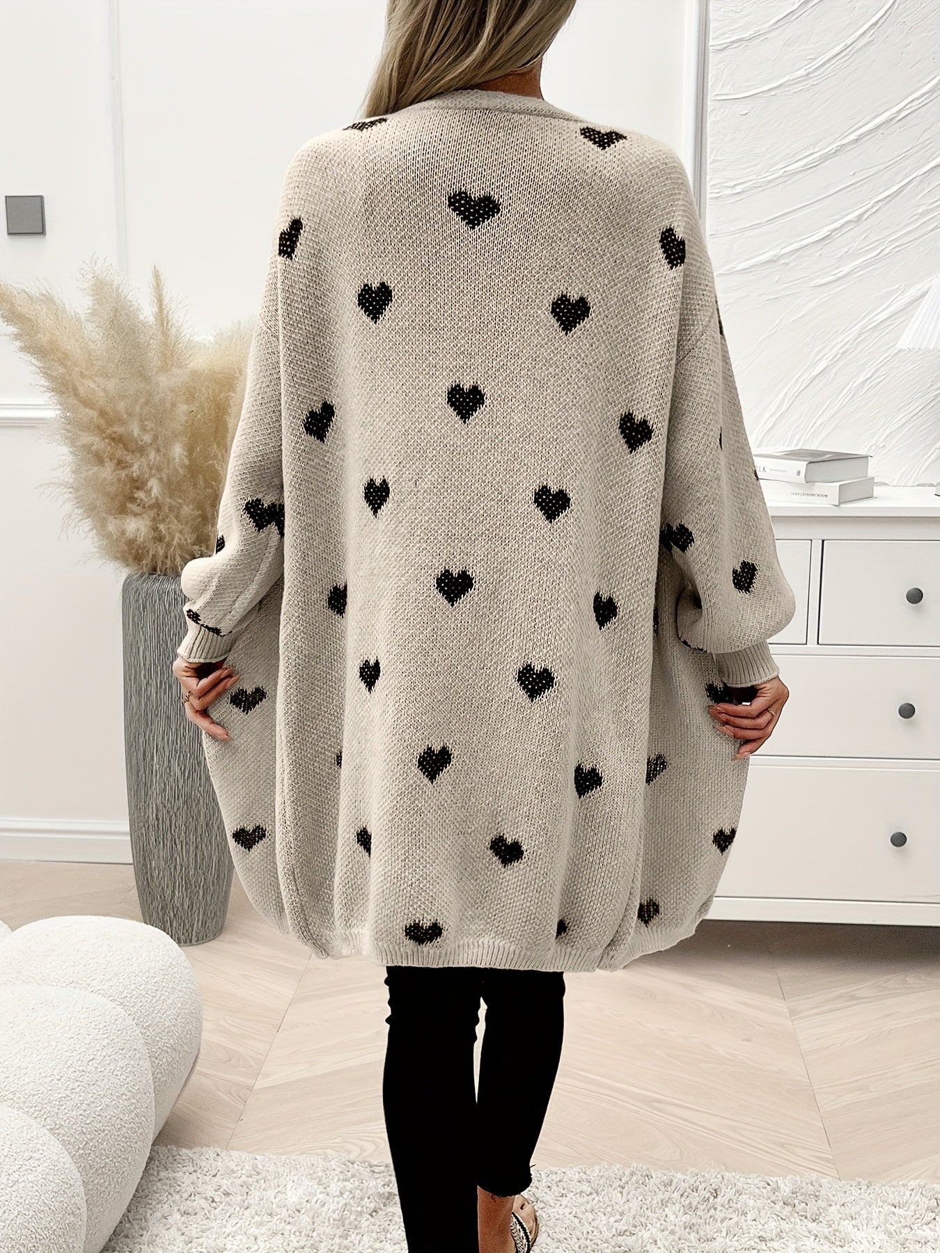 Rochelle™ - Heart Pattern Knit Cardigan