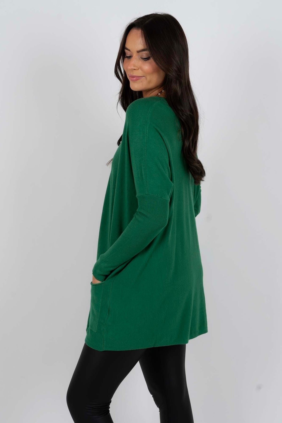 Chanel™ - Women's Long Sleeve Tunic Sweater with Pockets