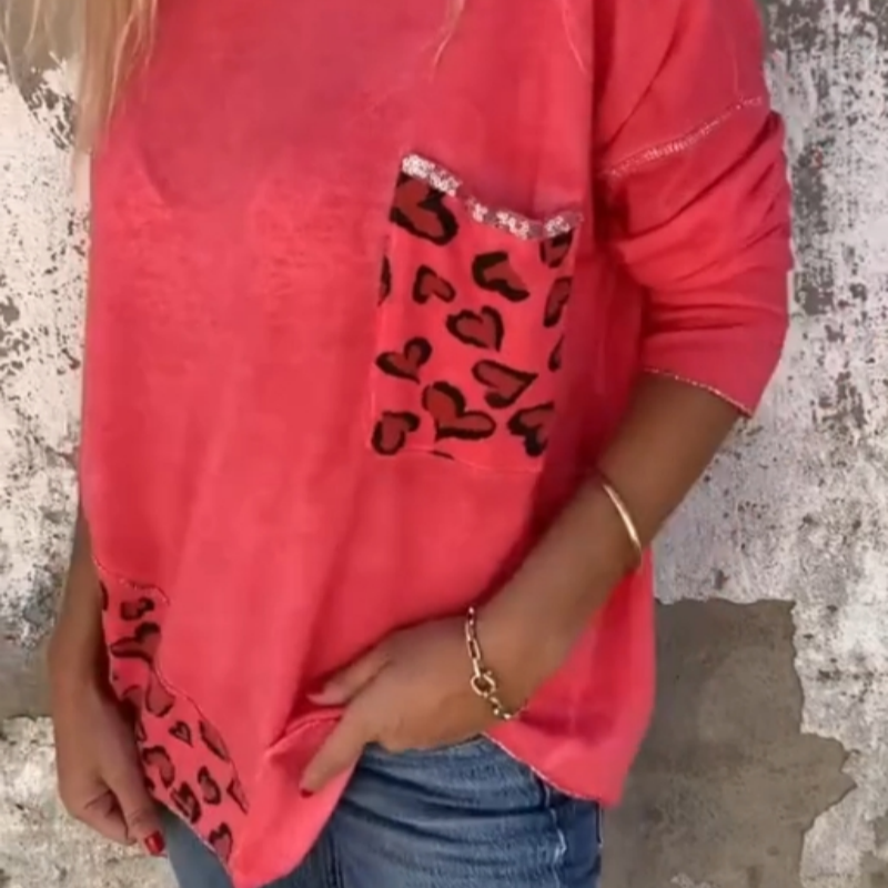 Joyce™ - Women's Round Neck Long Sleeve Loose Top