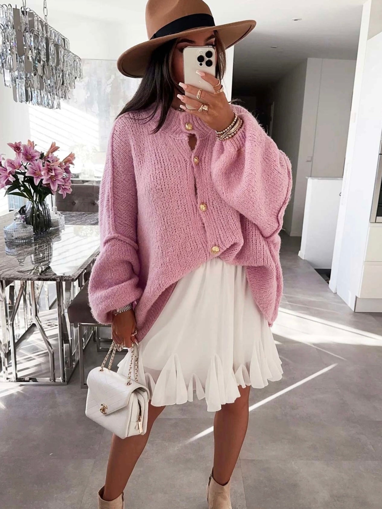 Julia™ Rose Oversized Cardigan
