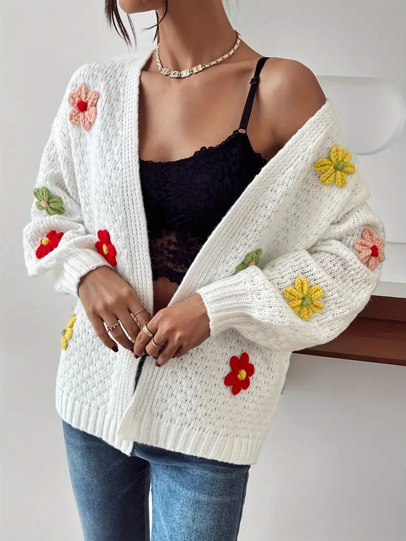 Risette™ - Floral Knitted Cardigan