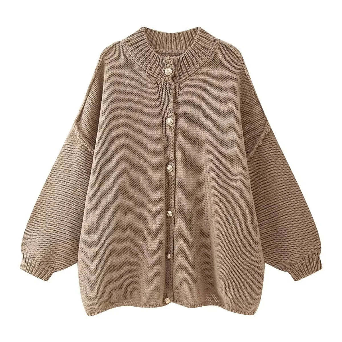 Lili™ - Loose Sweater with Metallic Buttons