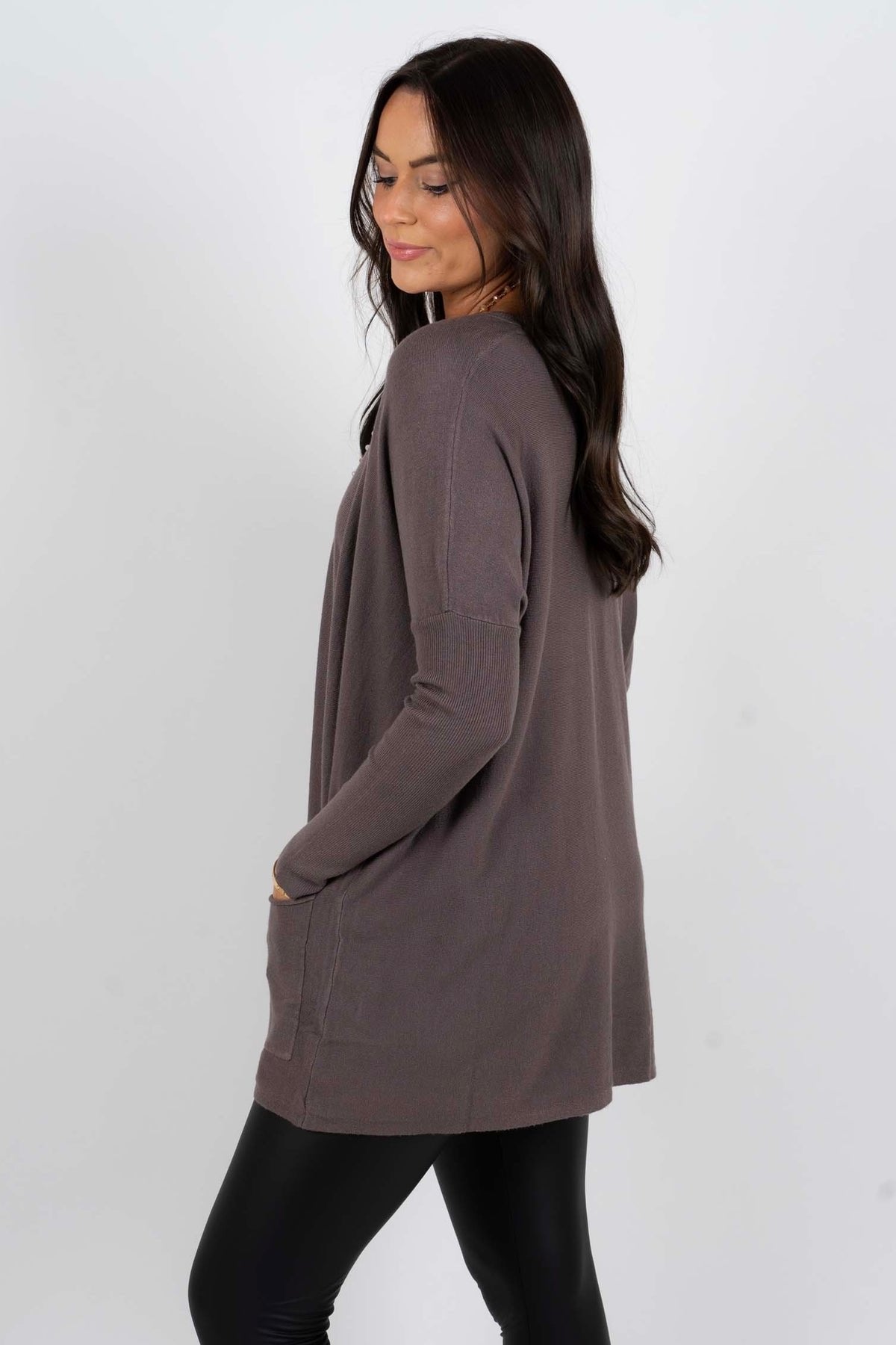 Chanel™ - Women's Long Sleeve Tunic Sweater with Pockets