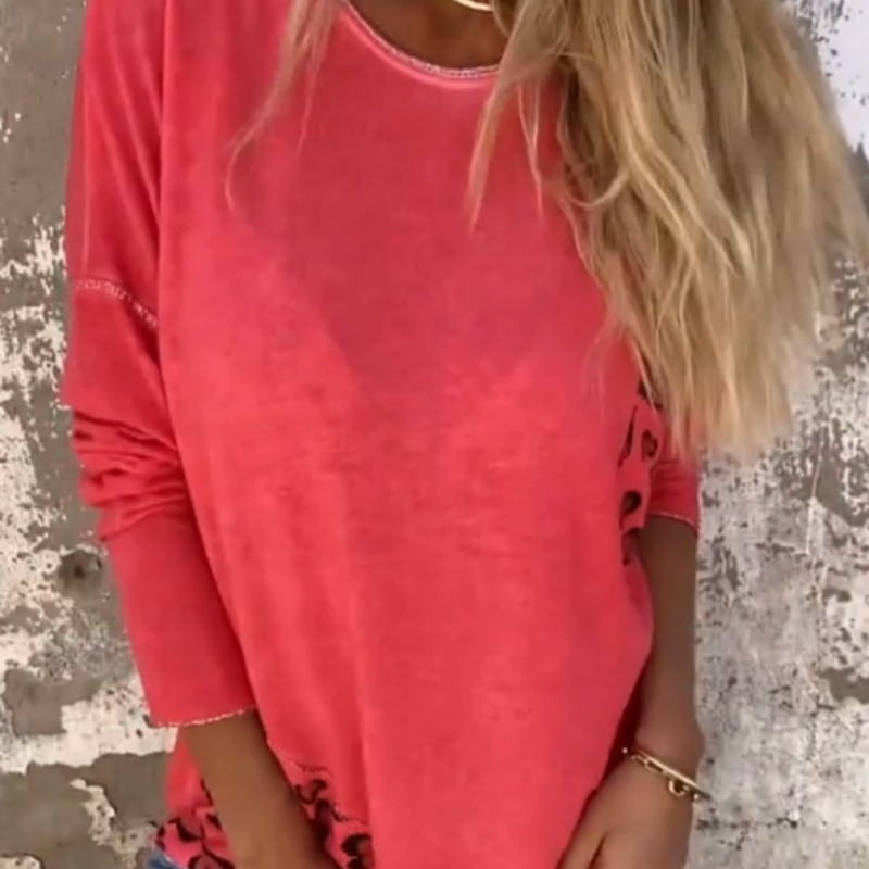 Joyce™ - Women's Round Neck Long Sleeve Loose Top