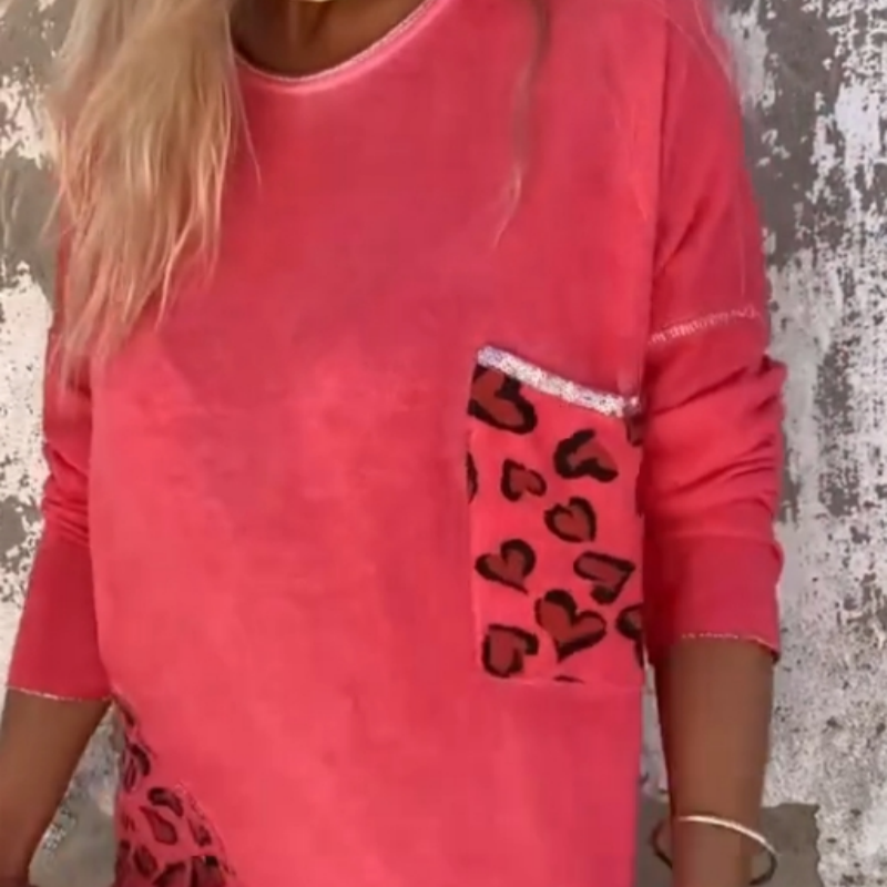 Joyce™ - Women's Round Neck Long Sleeve Loose Top